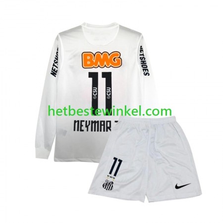 Santos FC Neymar JR 11 Voetbalshirts Retro Kind Thuis 2011-2012 - LS